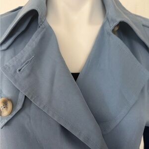 Zadig & Voltaire Light Blue Coat. Double Breasted With Tie-Front Size Small
